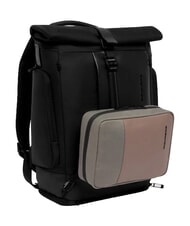 PIQUADRO W145 Roll-top backpack for 15.6" laptop Black - Backpacks & School and Leisure - 5