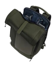PIQUADRO W145 Roll-top backpack for 15.6" laptop GREEN - Backpacks & School and Leisure - 4
