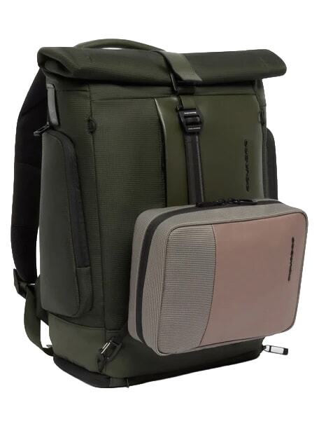 W145 Roll-top backpack for 15.6" laptop GREEN - Backpacks & School and Leisure