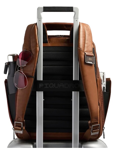 W143 Travel backpack and 14" laptop holder LEATHER - Backpacks & School and Leisure