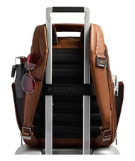 PIQUADRO W143 Travel backpack and 14" laptop holder LEATHER - Backpacks & School and Leisure - 3