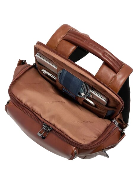 W143 Travel backpack and 14" laptop holder LEATHER - Backpacks & School and Leisure