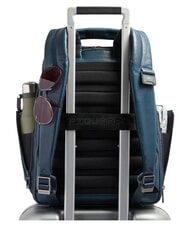 PIQUADRO W143 Travel backpack and 14" laptop holder blue - Backpacks & School and Leisure - 3