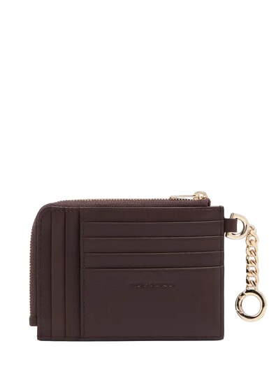 CIRCLE Leather card holder / key holder burgundy/pink - Men&rsquo;s Wallets