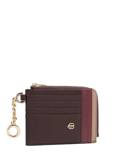 CIRCLE Leather card holder / key holder burgundy/pink - Men&rsquo;s Wallets