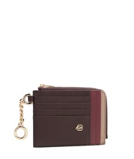 PIQUADRO CIRCLE Leather card holder / key holder burgundy/pink - Men&rsquo;s Wallets - 3