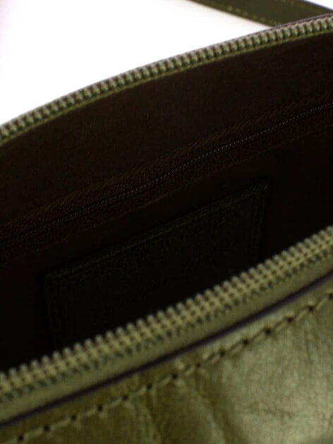 CECILIA Shoulder bag, in leather thyme abb gold - Women&rsquo;s Bags