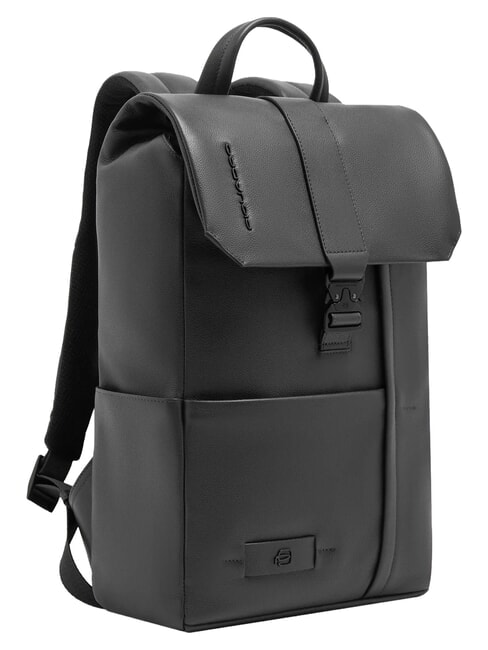 RUSSEL 14" laptop backpack with flap Black - Backpacks & School and Leisure