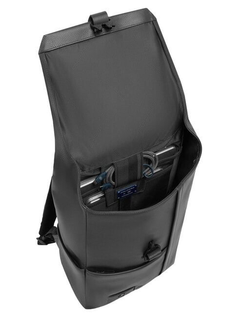 RUSSEL 14" laptop backpack with flap Black - Backpacks & School and Leisure