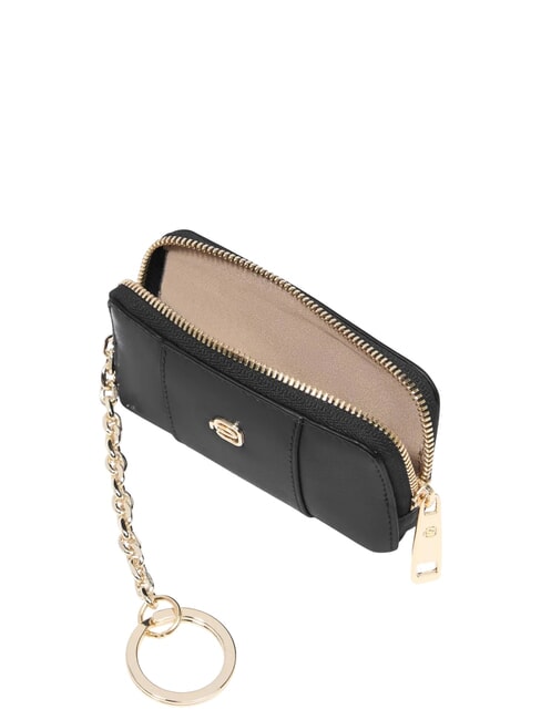 CIRCLE Leather zip key ring Black - Key holders