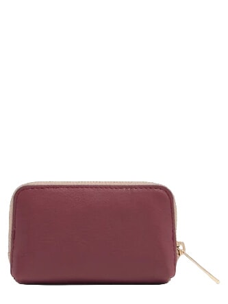 CIRCLE Leather zip key ring burgundy/pink - Key holders