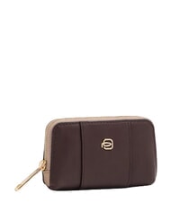 PIQUADRO CIRCLE Leather zip key ring burgundy/pink - Key holders - 3