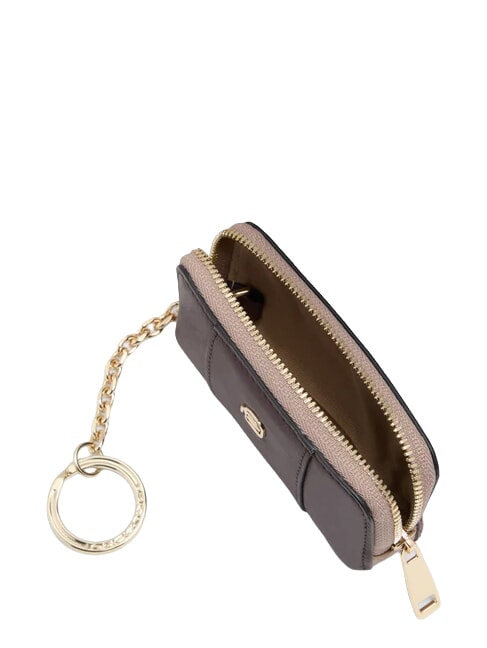 CIRCLE Leather zip key ring burgundy/pink - Key holders
