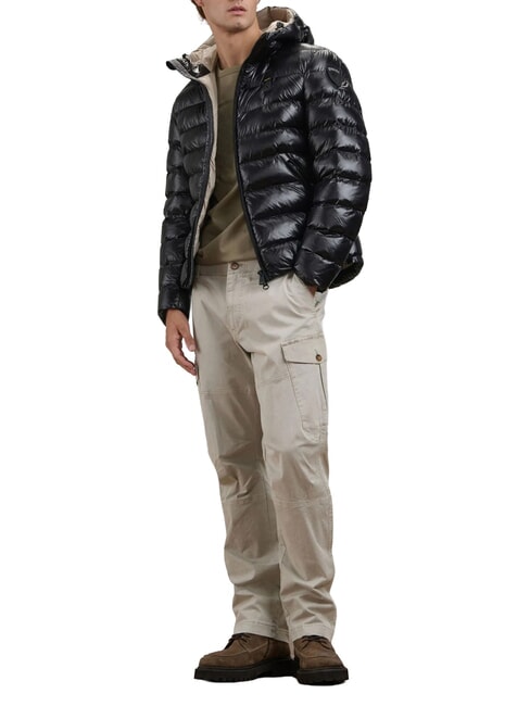 ADAMS Short jacket, wadding padding black beige interior 301 - Men's down jackets