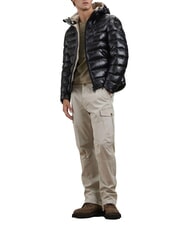 BLAUER ADAMS Short jacket, wadding padding black beige interior 301 - Men's down jackets - 3