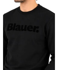 BLAUER CROSBY Crew neck sweatshirt with logo black - Men's Sweaters - 3