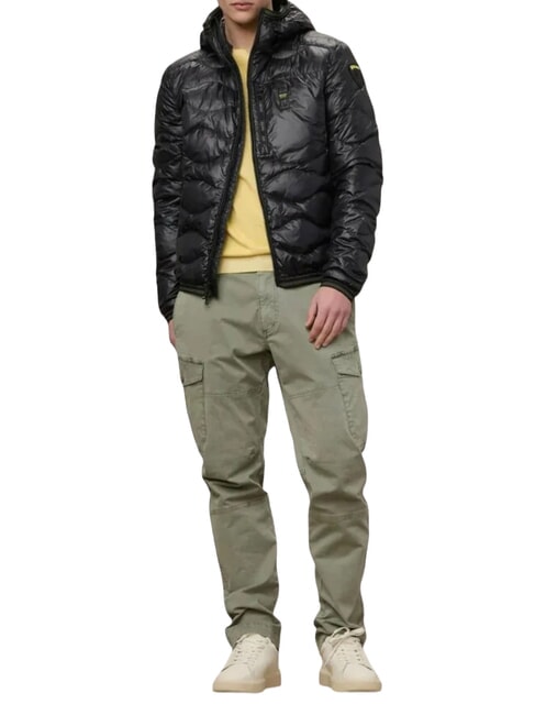 WAVE Short quilted down jacket black - Men's down jackets