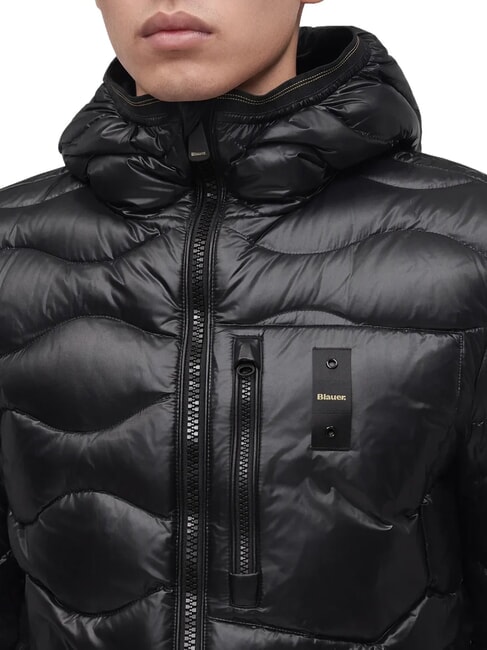 WAVE Short quilted down jacket black - Men's down jackets
