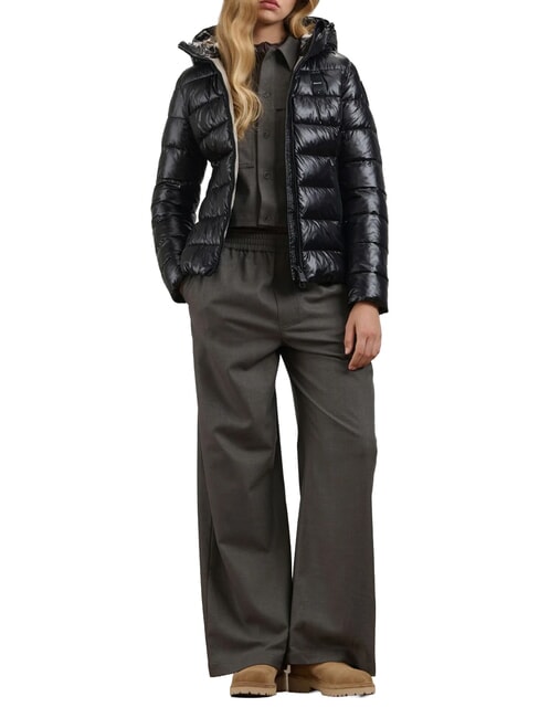 CAROLL Thermal down jacket padded with wadding black beige interior 301 - Women's down jackets