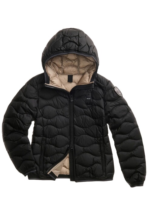CAMELIA Short, feather-padded jacket black beige interior 301 - Women's down jackets