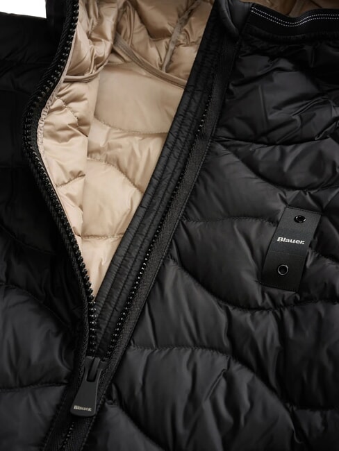 CAMELIA Short, feather-padded jacket black beige interior 301 - Women's down jackets