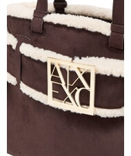 ARMANI EXCHANGE SUSY SOFT Shopping bag with shoulder strap antagonist/script - Women&rsquo;s Bags - 6