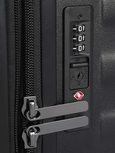 NAUSICAA Medium Trolley, Expandable Black - Rigid Trolley Cases