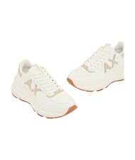 ARMANI EXCHANGE NIKY Sneakers off white + pale gold - Women&rsquo;s shoes - 5