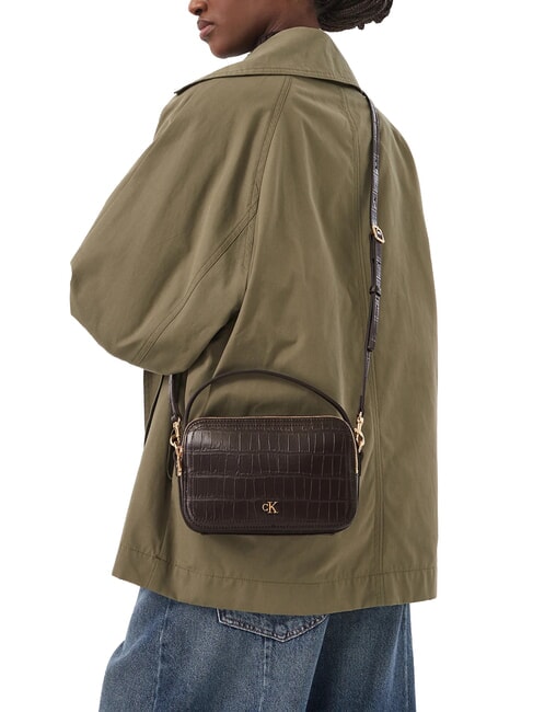 CK CROC Mini handbag with shoulder strap delicious/antique silver - Women&rsquo;s Bags