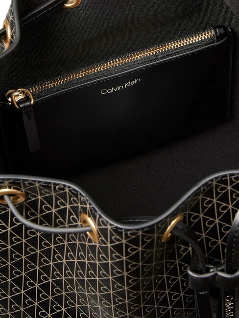 EMBLEM AOP Shoulder bucket bag black aop - Women&rsquo;s Bags