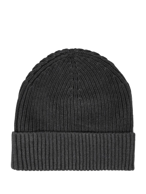 PATCH CHUNKY RIB  Cap B65 charcoal gray heather - Hats