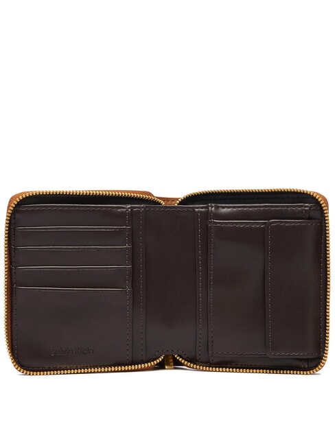 EMBOSSED LOGO Small Zip Around Wallet natural umber - Women&rsquo;s Wallets