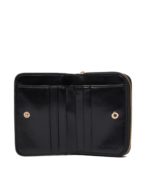 CK CROC Small leather wallet on black - Women&rsquo;s Wallets
