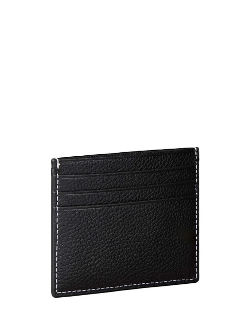 BOLD PEBBLE Leather card holder on black - Men&rsquo;s Wallets