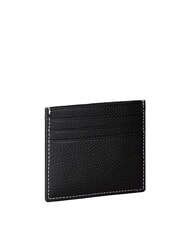 CALVIN KLEIN BOLD PEBBLE Leather card holder on black - Men&rsquo;s Wallets - 2
