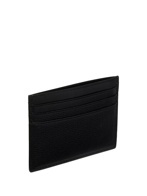 PREMIUM LEATHER Flat leather card holder on black - Men&rsquo;s Wallets