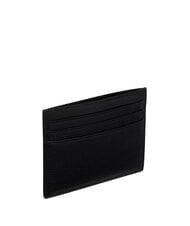 CALVIN KLEIN PREMIUM LEATHER Flat leather card holder on black - Men&rsquo;s Wallets - 2