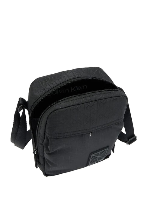 UTILITY EMBLEM Shoulder bag on black - Over-the-shoulder Bags for Men