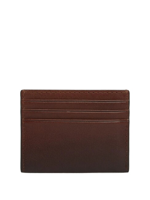 TH SEASONAL Leather card holder burnished brown - Men&rsquo;s Wallets