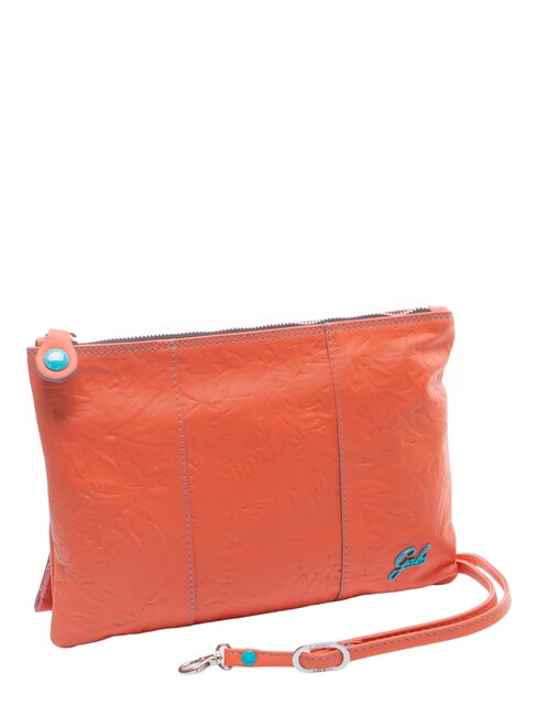 BEYONCE M Leather clutch bag with shoulder strap salmon - Women&rsquo;s Bags