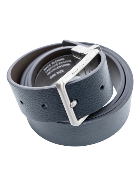 ESSENTIAL Reversible leather belt deep navy/falcon - Belts
