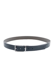 ARMANI EXCHANGE ESSENTIAL Reversible leather belt deep navy/falcon - Belts - 4