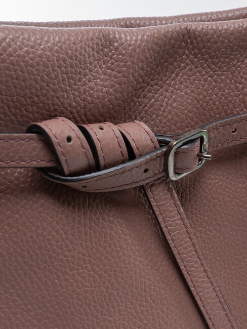 ELIF Medium leather clutch bag with shoulder strap balsamic - Women&rsquo;s Bags