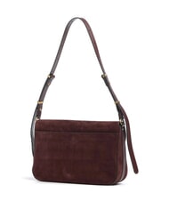 PINKO LOVE SATCHEL Shoulder bag, in suede leather Burgundy-antique gold - Women&rsquo;s Bags - 3