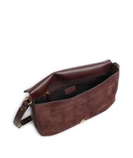 PINKO LOVE SATCHEL Shoulder bag, in suede leather Burgundy-antique gold - Women&rsquo;s Bags - 4