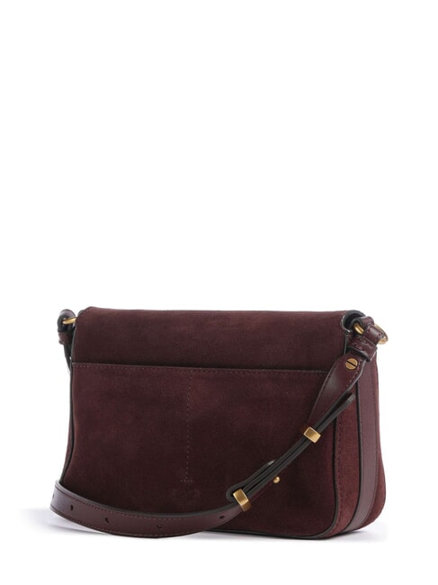 LOVE SATCHEL Mini shoulder bag, in leather Burgundy-antique gold - Women&rsquo;s Bags