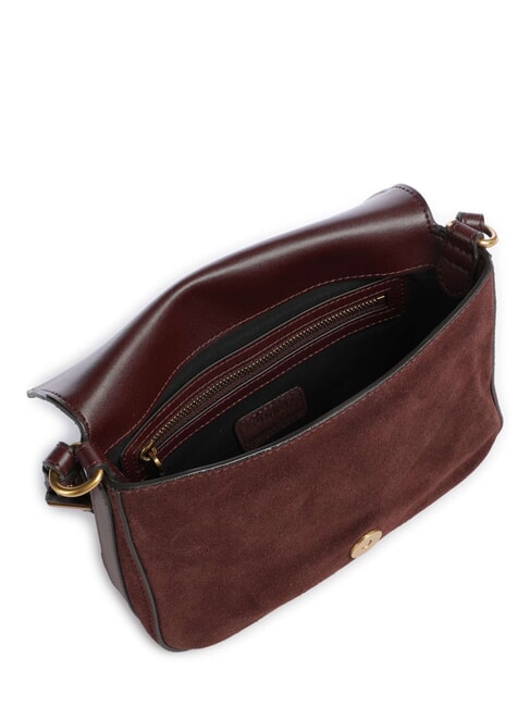 LOVE SATCHEL Mini shoulder bag, in leather Burgundy-antique gold - Women&rsquo;s Bags