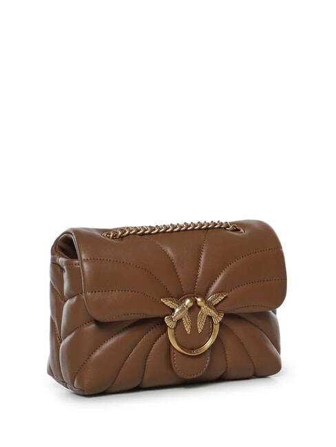 LOVE PUFF MINI Mini shoulder bag in nappa cognac brown-antique gold - Women&rsquo;s Bags