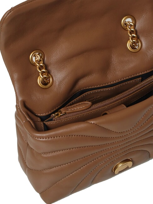 LOVE PUFF MINI Mini shoulder bag in nappa cognac brown-antique gold - Women&rsquo;s Bags