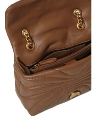 PINKO LOVE PUFF MINI Mini shoulder bag in nappa cognac brown-antique gold - Women&rsquo;s Bags - 4